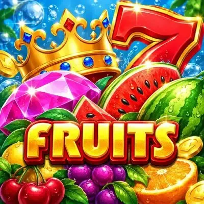 Fruits slot poster: cherries, lemons and a lucky seven on classic reels at Yaarwin