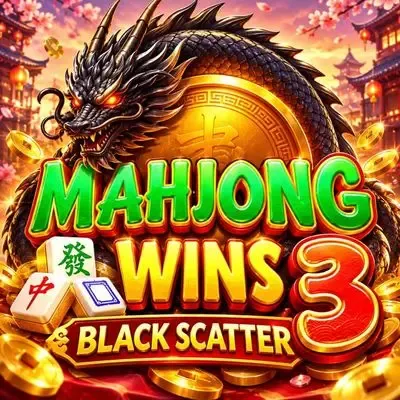 Mahjong Wins 3 slot poster: ornate mahjong tiles cascading on a grid at Yaarwin