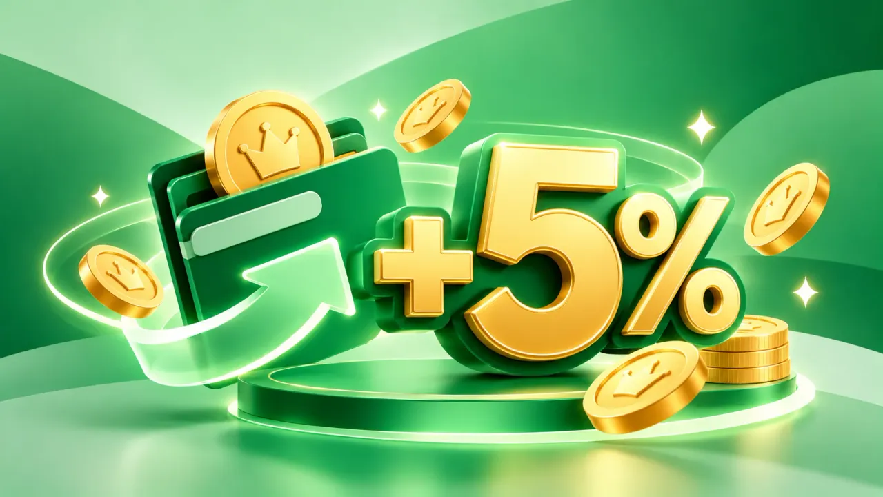 Yaarwin +5% recharge bonus on every UPI and crypto deposit
